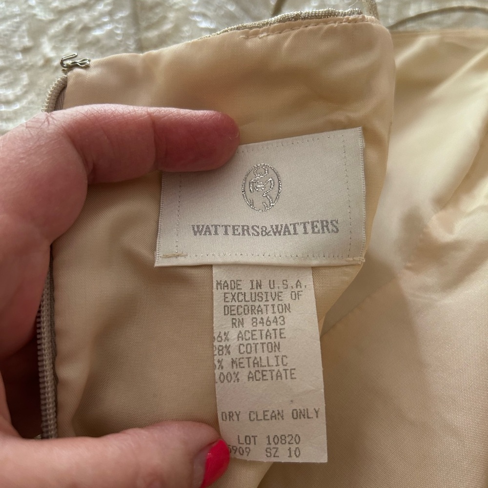 Gold dress by Waters & Waters size 10 - Picture 8 of 11